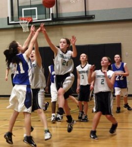 Sequim Middle School's seventh grade varsity girls take on Chimacum