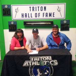 Sequim High 2014 graduate Nick Johnston signs his letter of intent to play baseball at Campbellsville University in Campbellsville
