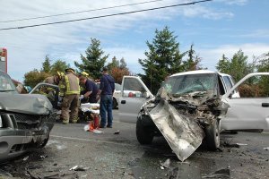 Head-on collision on Old Olympic Hwy. leaves one dead