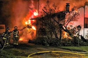 House fire started in wood stove chimney