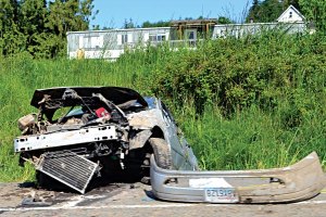 UPDATED: Car chase leads to crash near Discovery Bay