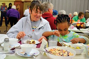 Attendees enjoy Trinity’s ‘Harvest’ meal