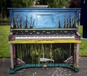 Artists on the pianos include Larry White and Todd Fischer (pictured)