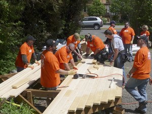 A group of Team Depot volunteers