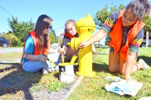 Girls with the Sequim Rainbow Assembly #57