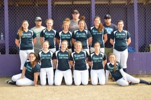 The Sequim Little League Senior Softball team includes (back row