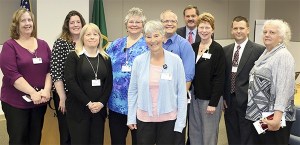 Olympic Medical Center’s board of commissioners recently recognized six Olympic Medical Home Health division employees at its May 6 meeting.