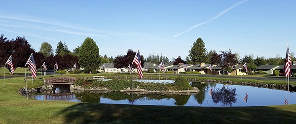 Sequim Sunrise Rotarians placed more than 425 U.S. flags around Sequim on Labor Day weekend