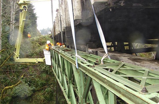 Over-legal loads prohibited on US 112 Lyre River Bridge