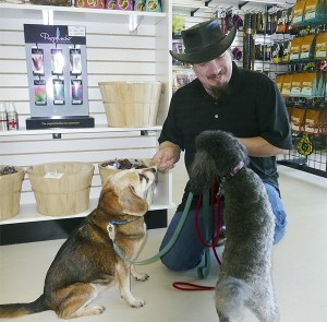 Blissie 2 Blissie’s Bonetique owner Ryan Mortenson gives treats to new friends Lady