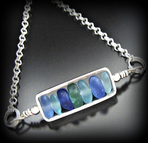 Mary Beth Beuke of West Coast Sea Glass joins other artists at the Irrigation Festival Innovative Arts and Crafts Fair.