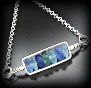 Mary Beth Beuke of West Coast Sea Glass joins other artists at the Irrigation Festival Innovative Arts and Crafts Fair.