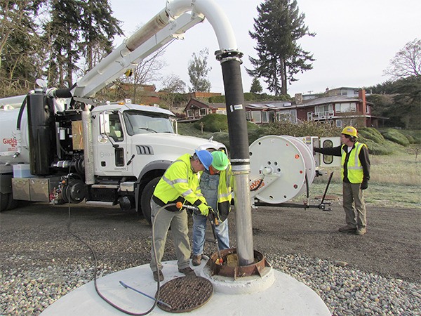 Public Works crew members Ty Brown