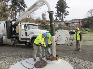 Public Works crew members Ty Brown