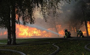 Fire DIstrict 3 firefighters respond to a structure fire off Graysmarsh Lane on Friday