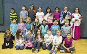 Students from Helen Haller and Greywolf elementary schools — most of them in fourth grade — are in the 2015-2016 beginning class of the Sequim Community Orchestra strings program.
