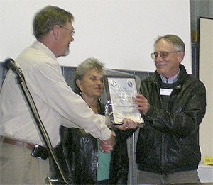 John T. Meyers of Sequim receives the FAA Wright Brothers Master Pilot Award.