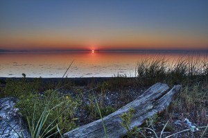 Cline Spit at sunset