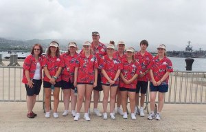 Sequim High School band director Vern Fosket and eight students from Sequim enjoy a trip to Oahu