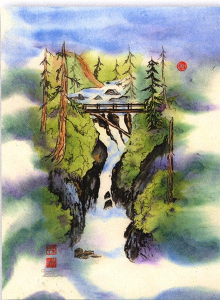 “Sol Duc Falls in the Mist”