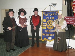 Clarinet ensemble Toot Sweet: (from left) John Adams