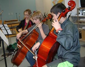 Second-year string students