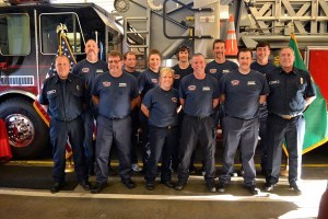 Recent volunteer firefighter recruit graduates for Clallam County Fire District 3 include from back left