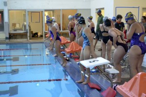 Sequim High School’s girls swim team began practices at the Sequim YMCA on Aug. 22. The pool was without heat on Monday due to the boiler not firing so the team did jumping jacks and took hot showers in between laps to stay warm. The Sequim Aquatic Recreation Center