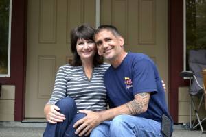 Christy and Willy Rookard have been home in Gardiner for a month now after an assault in Mexico left Willy with a collapsed lung and a brain injury. The couple continues to work on his speech and motor functions together. Sequim Gazette photo by Matthew Nash