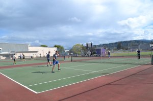 This year’s boys’ tennis team features 20 players