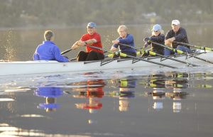 With Carolyn DeSalvo as coxswain
