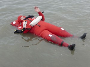 Sequim inventor Bob Duncan bobs comfortably in Dungeness Bay in his heat-generating