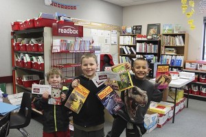 Greywolf Elementary first-graders (from left) Dillon Foster