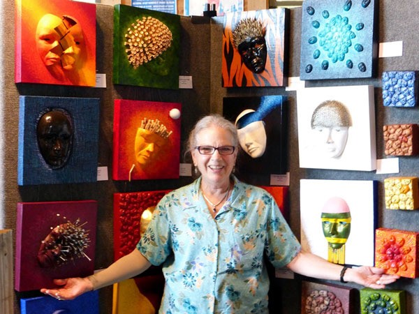 Cynthia Thomas and other artists had plenty of unique pieces to view during Sequim Lavender Weekend’s Art Jam event.