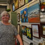 Since May 2015, Linda Stadtmiller has created at least two dozen pieces of art following a stroke. One of two things she says to encourage people with similar circumstances is &ldquo;you&rsquo;re disabled, not dead. There&rsquo;s a lot of things you can do. You can adapt.&rdquo; Sequim Gazette photo by Matthew Nash