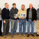 Pictured, from left, are Clallam PUD General Manager Doug Nass, Commissioner Will Purser, honorees Joe Helvey and Sam Parks, Commissioner Ted Simpson and Commissioner Hugh Haffner. Submitted photo