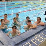 This year&rsquo;s Sequim High School boys swim team features, from back left, Jax Thaxton, Alex Barikoff; middle left, Ian Miller, Liam Payne, Sam Frymer; front left, Christian Goodrich, Michael Larsen, James Thayer; not pictured Tanner Minnihan and Ngiah &ldquo;Steve&rdquo; Nguyen. Sequim Gazette photo by Matthew Nash