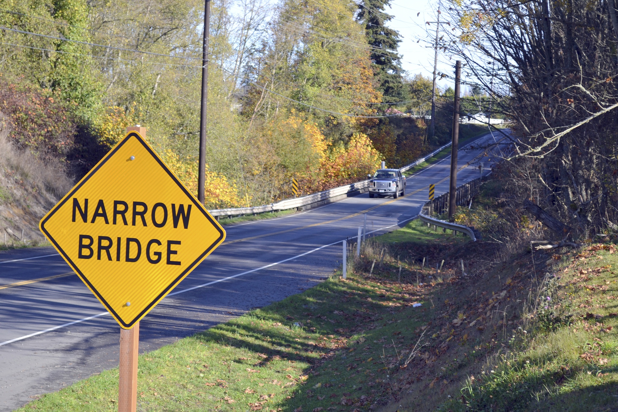 Clallam County staff anticipates replacing the 1956 McDonald Creek Bridge sometime in 2017. A decision to reroute traffic during construction hasn&rsquo;t been determined. Two options so far include detouring traffic for up to eight months or placing a temporary bridge nearby for about $1.7 million extra. Sequim Gazette photo by Matthew Nash