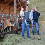 Husband and wife Ryan and Sarah McCarthey with their boys Tyler and Wade plan to use a USDA matching grant to grow their business by hiring a new staffer to conduct product samplings of their raw milk products over the next three years. Sequim Gazette photo by Matthew Nash