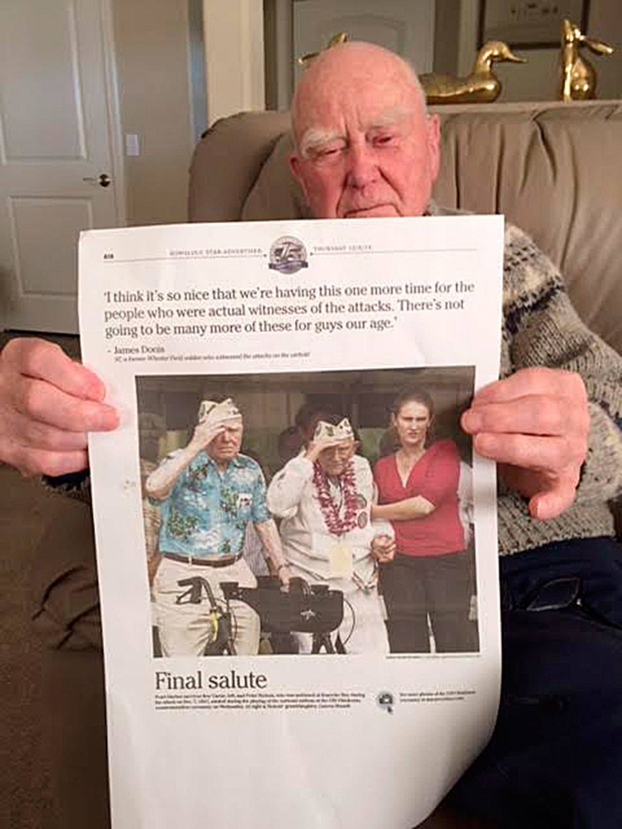 Sequim veteran gets royal treatment at celebrations as Pearl Harbor survivors return for 75th anniversary