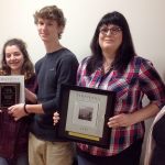 From left are Tidepools managing editor Emily Jernigan with co-editors Baylee Bamford, David Jensen, Bridget Eleson and Julie Steiger. Submitted photo
