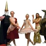 Principal actors in Sequim Ballet&rsquo;s &ldquo;The Nutcracker&rdquo; featured, from left, are Brohm Dason, Eleanor Byrne, 13, Kate D&rsquo;Amico, 13, Amara Sayer, 13, and Saige Turner, 15. The show runs Dec. 16-18 at Olympic Theatre Arts. Sequim Gazette photos by Matthew Nash