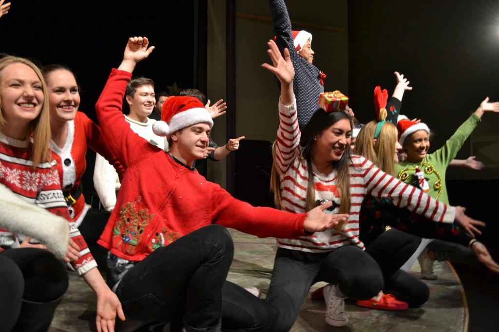 Sequim Senior Class President Danica Miller said many seniors were happy to participate in singing and dancing for &ldquo;A Holiday Spectacular&rdquo; even though many of them aren&rsquo;t singers or dancers. Sequim Gazette photo by Matthew Nash