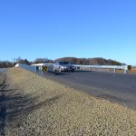 Sequim-Dungeness Way now travels farther east over Meadowbrook Creek over a new concrete bridge to make for better passage for salmon into the estuary below. The roadway intersects 3 Crabs Road, which has a cul-de-sac now by a viewing area that people can park by and access without a Discover Pass. Sequim Gazette photo by Matthew Nash