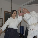 Chief Aikido instructor Neilu Naini pairs up with student Andy Brastad during a warm-up exercise at the Aikido Dojo off Carlsborg Road in Sequim. Sequim Gazette photos by Erin Hawkins