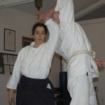 Chief Aikido instructor Neilu Naini pairs up with student Andy Brastad during a warm-up exercise at the Aikido Dojo off Carlsborg Road in Sequim. Sequim Gazette photos by Erin Hawkins