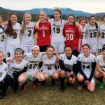 The Peninsula Soccer Academy includes, from back left, Yana Hoesel, Erin Vig, Kennedy Mason, Claire Henninger, Shanzi Cosgrove, Bonnie Sires, Nicole Heaton, Lola DelGuzzi-Flores, Oliver Barrett and Alivia Carvell, with from front left, Sierra Robinson, Annika Carlson, Leah Haworth, Delaney Wenzl, Nathalie Torres, Claire Payne and Peyton Heft. Submitted photo