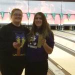 Dakota Henderson and Destiny Staus advance to the West Central District III bowling tournament in Tacoma after a strong showing in Silverdale. Photo courtesy of Donna Staus
