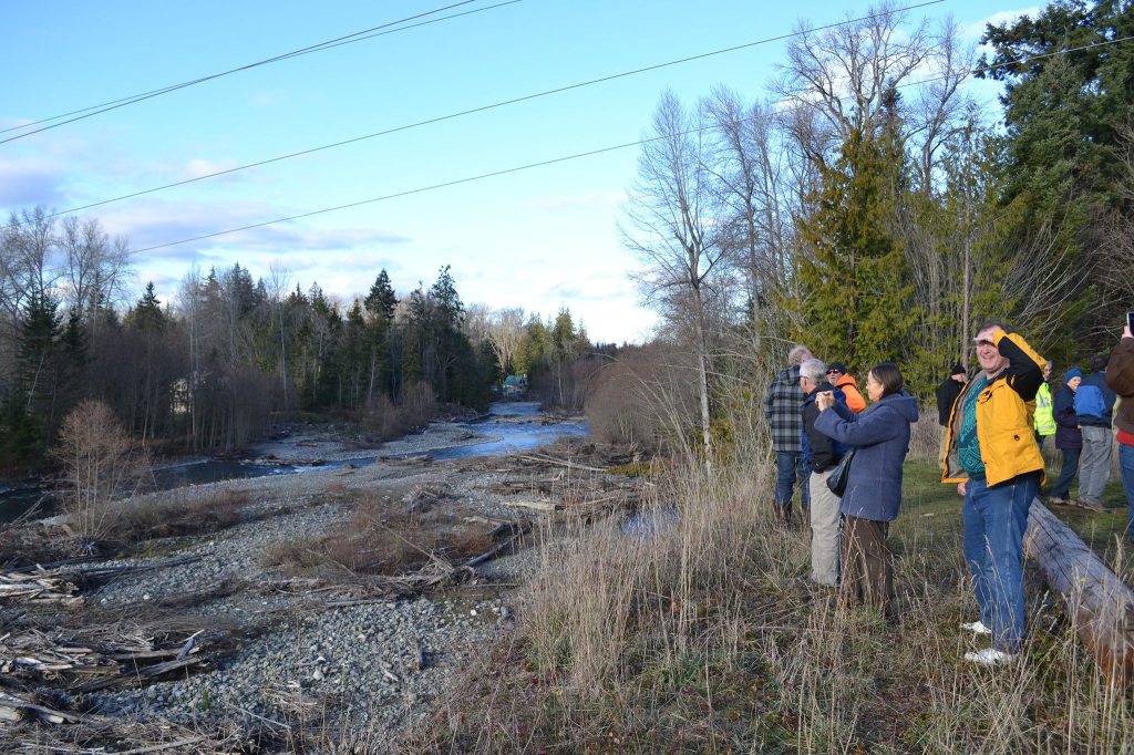 During the 2015 drought, Amanda Cronin, project manager for the Washington Water Trust, said the Dungeness River dropped to 60 cubic feet per second but a proposed off-channel reservoir could add somewhere between 25-35 cubic feet of water per second, bringing the river to at least 105 cubic feet per second in its lowest time. Sequim Gazette photo by Matthew Nash