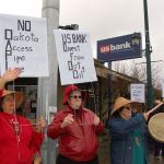 Protesters rally outside U.S. Bank